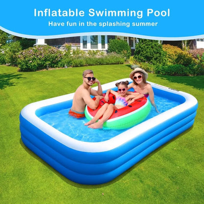 Piscina inflable para niños, una gran piscina inflable adecuada para niños al aire libre en el patio trasero familiar.