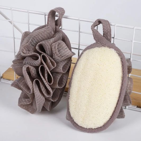 Bola de lufa para baño, bola de ducha, bola de gel de ducha, toalla de flores para masajes, exfoliante corporal para ducha, bañera, etc.