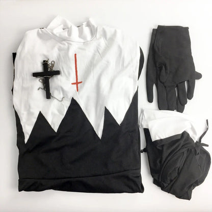 Halloween Nun Cosplay Costume Women Black Vampire Fantasy Dress Terror Sister Party Disguise Female Fancy For Adults