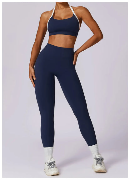 V-shaped Back Yoga Pants High Waist Leggings Gym Workout Tights Sport Women Fitness Female Legging Tummy Control Running Tights