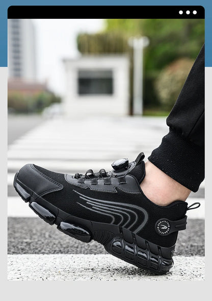 Small Size Rotary Buckle Work Safety Shoes For Men Air Soft Sole Lightweight Protective Work Sneakers Men and Women Shoes