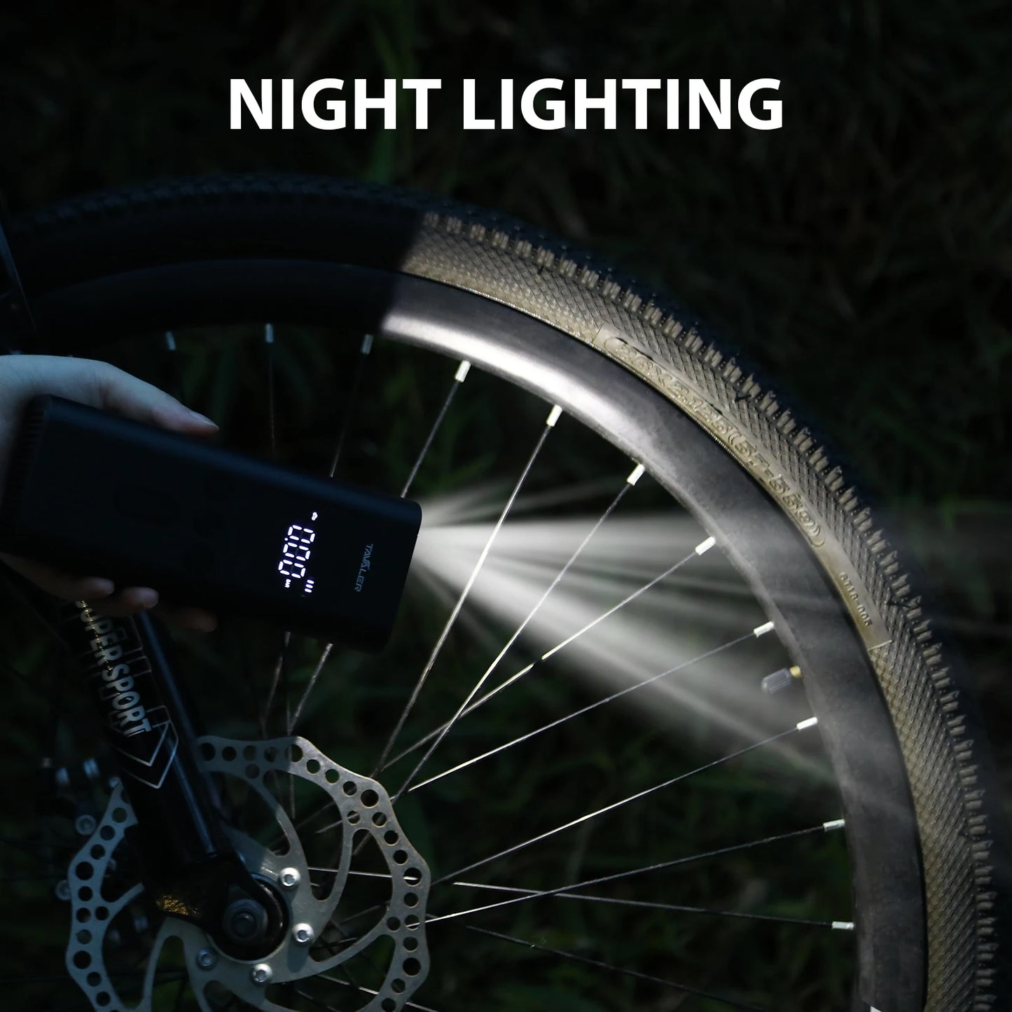 Bomba de aire inalámbrica de 150 psi, inflador de neumáticos eléctrico portátil para coche, bicicleta, motocicleta, compresor de aire, inyector, accesorios para bicicleta.