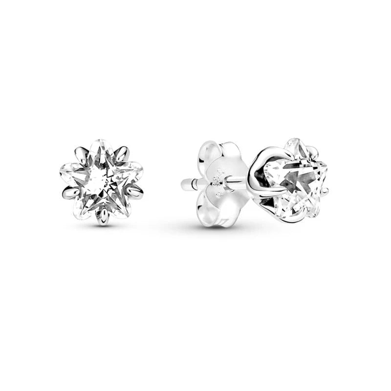 Pendientes de plata 925 con forma de corazón infinito y lazo brillante, originales, para mujer, regalo, joyería fina, 2025