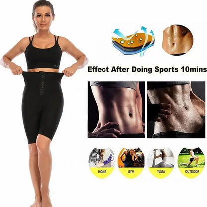 Pantalones moldeadores para mujer, faja reductora, efecto sauna de sudoración intensa, pantalones adelgazantes, control de abdomen, ropa moldeadora, leggings deportivos para gimnasio, pantalones cortos de fitness.