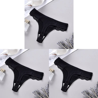 3 bragas de algodón antibacterianas para mujer, de color liso, de secado rápido, suaves, sexys y transpirables.