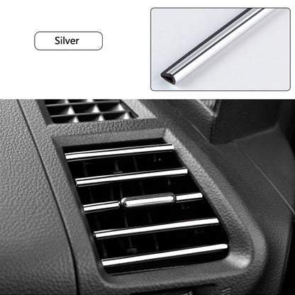 10 tiras decorativas suaves para salida de aire acondicionado de coche, accesorios para rejilla interior de coche, tira decorativa universal en forma de U.