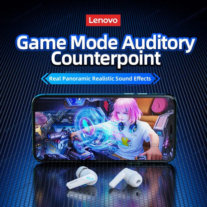Auriculares deportivos Lenovo GM2 Pro con Bluetooth 5.3, inalámbricos, intraaurales, para juegos, de baja latencia y modo dual, para música. Nuevos.