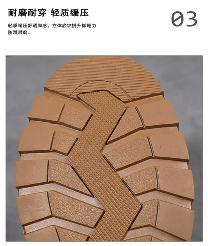 Botas de nieve para hombre, ideales para el invierno. Botas clásicas de caña alta para senderismo, con suela gruesa antideslizante y gran practicidad.