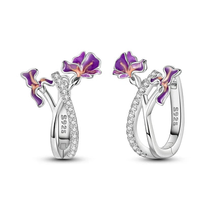 Pendientes de plata de ley 925 con diseño de mariposa, abeja, mariquita y flor de arcoíris para mujer, joyería de moda para fiestas de cumpleaños, regalos