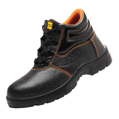 Calzado de seguridad cómodo, resistente a pinchazos, con puntera de acero, para hombre. Resistente al agua, antideslizante y resistente a la abrasión.