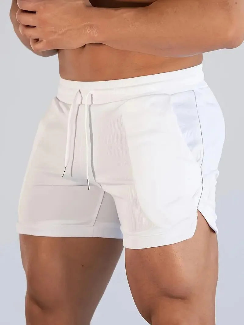 Pantalones cortos deportivos de verano para hombre, para gimnasio, fitness, correr, correr, trotar
