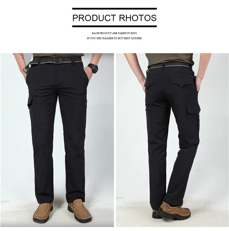 Pantalones de carga tácticos impermeables para hombre, pantalón largo militar, informal, transpirable, de secado rápido, para exteriores, nuevo modelo
