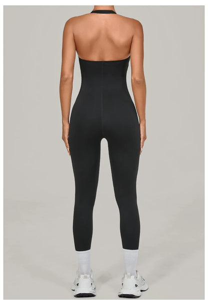 Nuevo Body de Yoga Sexy para Mujer, Mono Deportivo de una Pieza, Sin Mangas, Espalda Abierta, Conjunto de Yoga de Secado Rápido, Ropa Deportiva para Entrenamiento y Yoga.