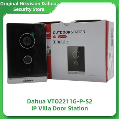 Estación de puerta IP Dahua VTO2211G-P-S2 para villas: audio bidireccional, llamada de voz, desbloqueo remoto, timbre, IP65, PoE, controla dos cerraduras.
