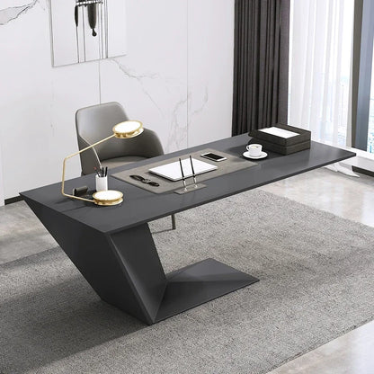 Escritorio de oficina creativo de recepción, computadora de trabajo, mesa nórdica, escritorio ejecutivo minimalista, estación de trabajo, muebles de moda Tavolino