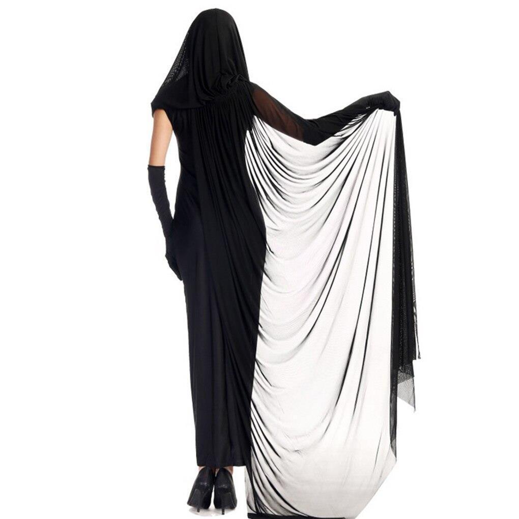 Horror Cosplay Witch Women Scary Zombie Vampire Halloween Carnival Costume Spooky Ghost Medieval Hooded Cape Day of The Dead