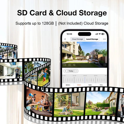 Cámara de seguridad exterior Tuya WiFi PTZ de 10 MP con doble lente, pantalla dual 4K, seguimiento automático y monitoreo de videovigilancia.