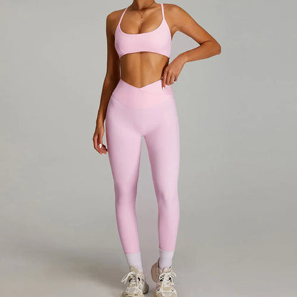 Conjunto deportivo de yoga para mujer mikeyoga, 2 piezas, secado rápido, ideal para gimnasio, correr y entrenar. Incluye ropa deportiva de manga corta para yoga.