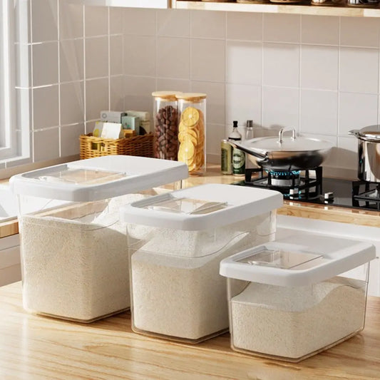 Contenedor de cereales, grano, alimentos, cubo de arroz, tanque, a prueba de humedad e insectos, caja sellada para almacenar arroz, accesorios de cocina
