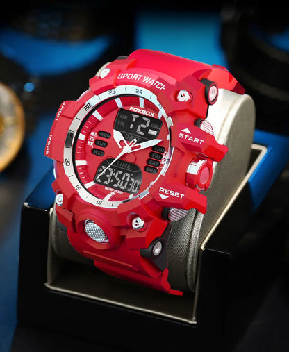 Reloj de hombre LIGE de lujo original, reloj deportivo militar de moda, reloj de cuarzo con pantalla LED dual, calendario, cronógrafo.