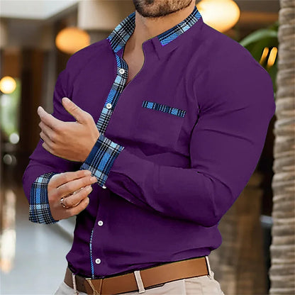 Camisa de color liso con estampado digital 3D, elegante y sofisticada, ideal para fiestas y eventos sociales. Confeccionada en tela suave y cómoda. Tallas XS a 6XL.