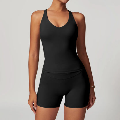 SWELTERING Conjunto de 2 piezas de ropa deportiva para mujer, conjunto de yoga, ropa deportiva para gimnasio, trajes de yoga, conjunto de fitness, chándales, sujetador deportivo, leggings para gimnasio