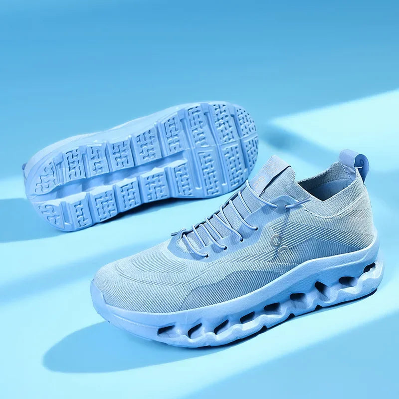 Zapatillas deportivas informales retro de moda para papá con absorción de impactos, parte superior sintética transpirable y suela de goma.