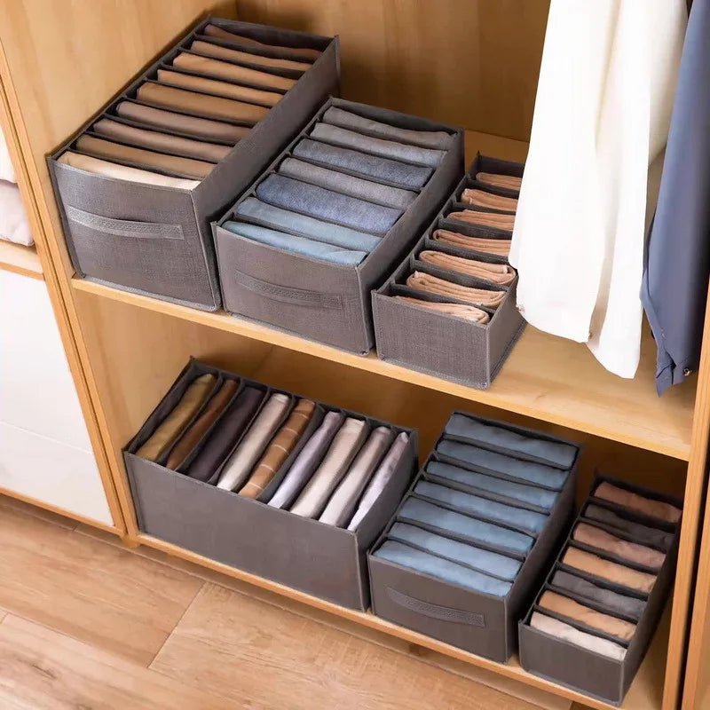 Armarios Organizador de ropa Pantalones Vaqueros Caja de almacenamiento Gabinete Organizador Cajones Ropa interior Calcetines Camisetas Organizadores de almacenamiento de armario