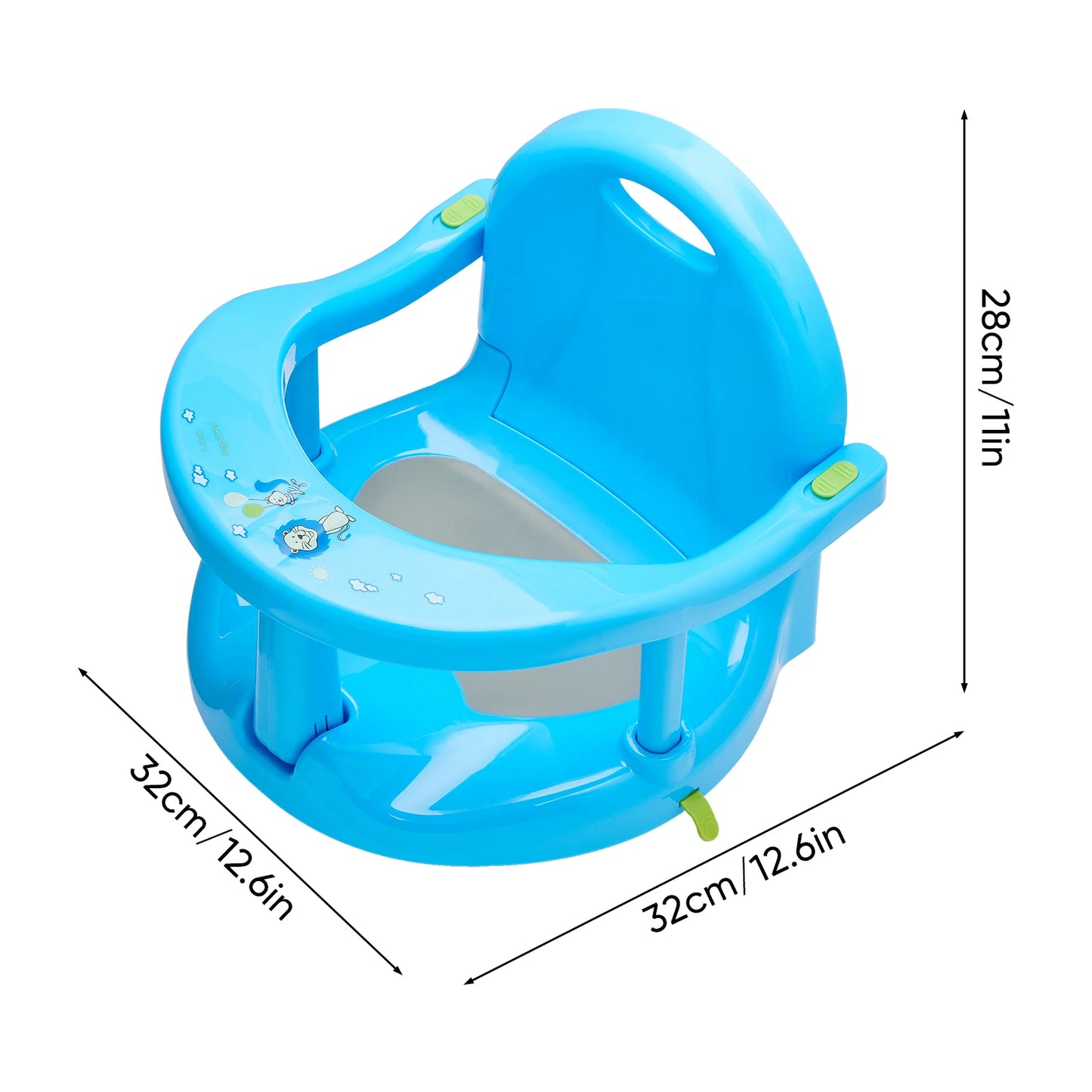 Asiento de baño plegable para bebé, asiento de bañera para bebés y niños pequeños, silla de seguridad para baby shower con ventosas.