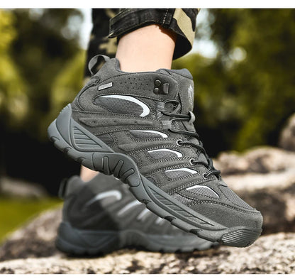 Botas de cuero de alta calidad para hombre, ideales para pesca, caza, senderismo, actividades al aire libre y trabajo.