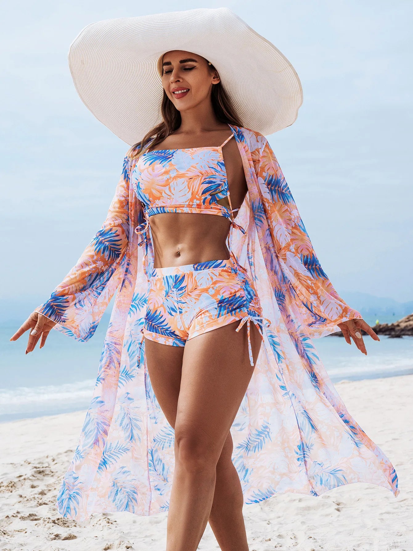 Trajes de baño de verano, conjuntos de tankini para mujer, traje de baño de tres piezas con efecto push up para playa, trajes de baño para piscina, traje de baño para mujer