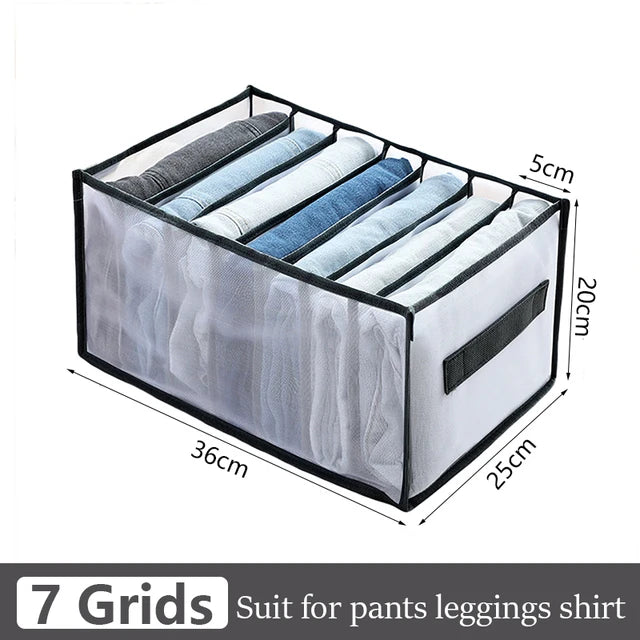 Caja de almacenamiento para organizar jeans, organizador de armario, sistema de organización de ropa, organizador de cajones, armario, organizador de almacenamiento de pantalones
