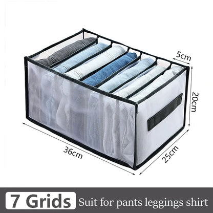 Caja de almacenamiento para organizar jeans, organizador de armario, sistema de organización de ropa, organizador de cajones, armario, organizador de almacenamiento de pantalones
