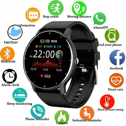 FOXBOX Para todas las conexiones de teléfonos inteligentes Reloj inteligente para mujeres Pronóstico del tiempo en tiempo real Actividad Deportes Reloj inteligente para mujeres Reloj inteligente para hombres LIGE