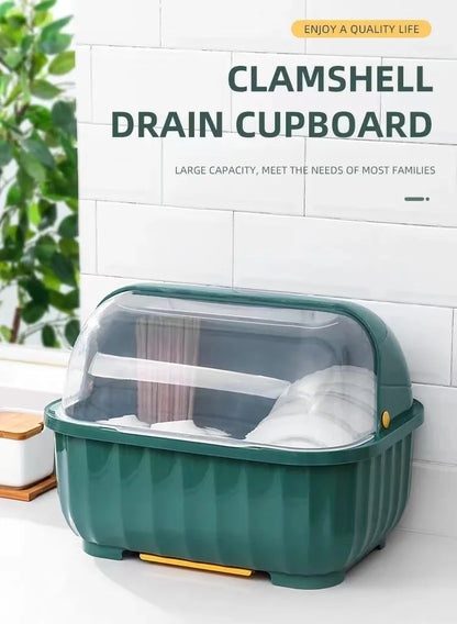 Escurridor de platos de cocina con bandeja de goteo extraíble, soporte para secar utensilios, escurridor de platos, organizador de platos para cocina