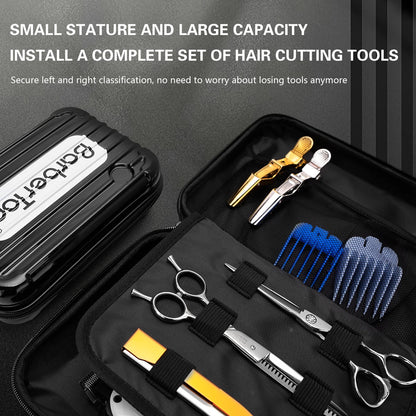 Estuche portátil para tijeras de peluquería, resistente a golpes, maletín de maquillaje, impermeable, sin deformación, para herramientas de peinado.