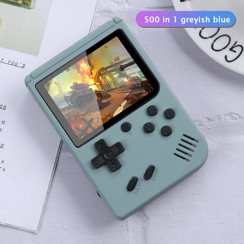 Consola de videojuegos portátil retro de 8 bits con pantalla LCD de 3,0 pulgadas y 400 juegos AV integrados, ideal como regalo para niños.
