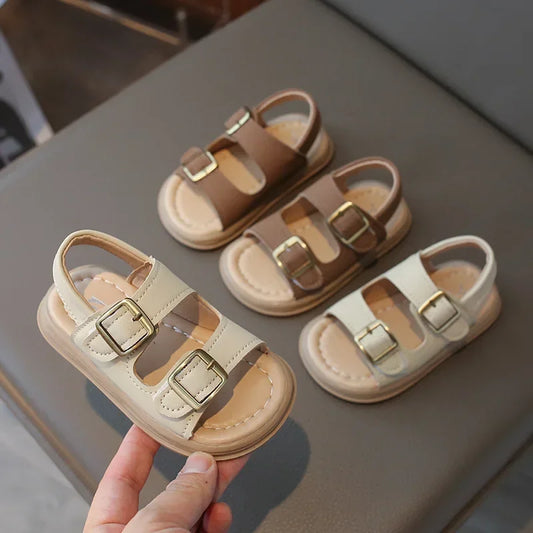 Sandalias para niños y niñas de verano 2024, nuevas, de estilo coreano, cómodas, de suela suave, informales, bonitas, para la playa.