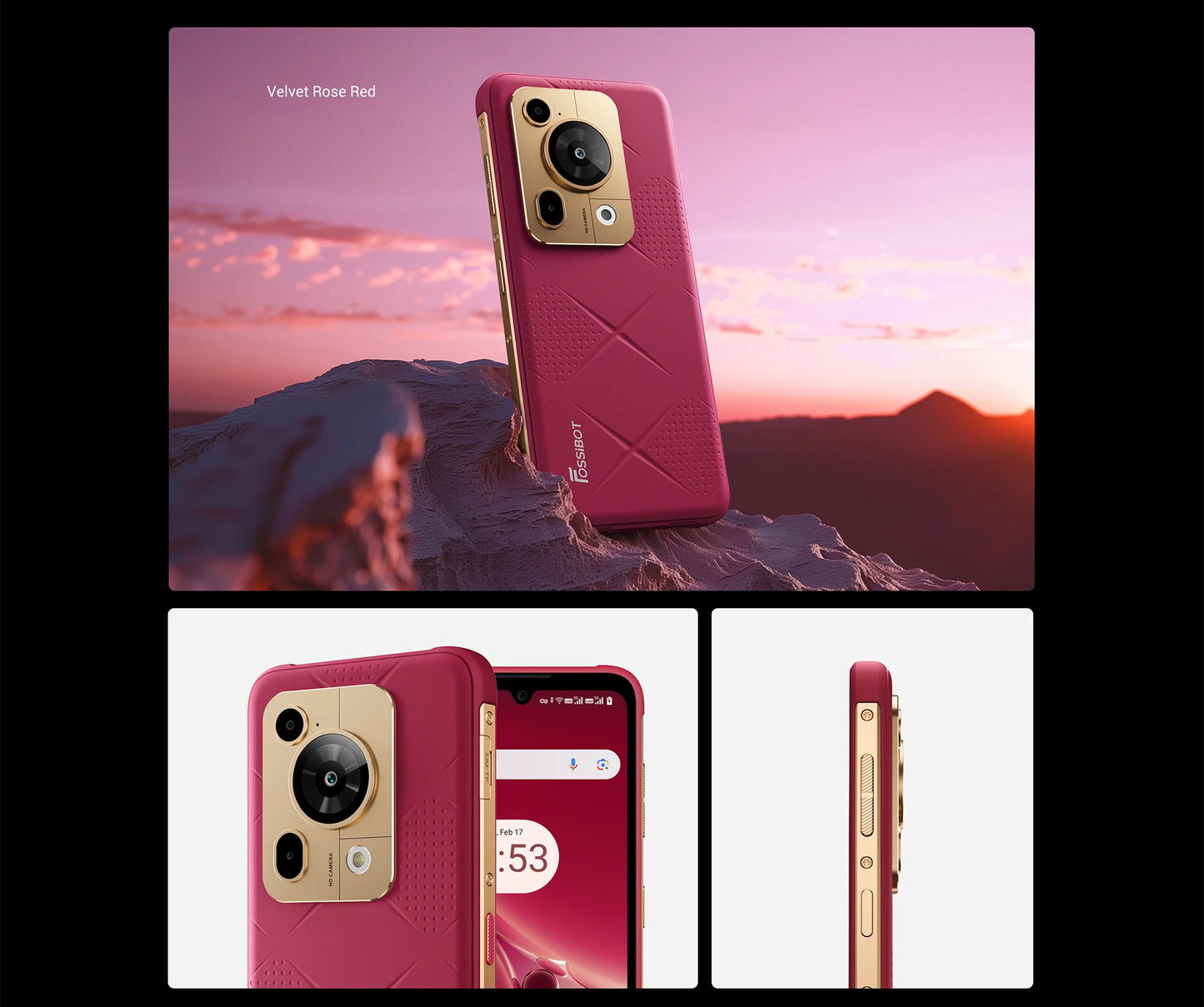 [Estreno mundial] Fossibot F112 PRO 5G Smartphone resistente, pantalla HD+ de 6,88", batería de 7150 mAh, 24 GB (8+16) + 256 GB, Android 14, cámara de 50 MP