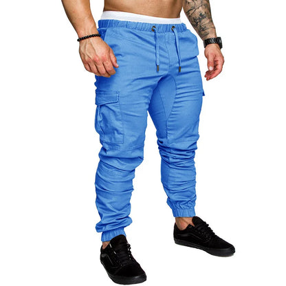 Pantalones deportivos finos de moda para hombre, pantalones casuales para correr, pantalones cargo de calle 2020, pantalones multibolsillos para hombre, pantalones deportivos para gimnasios y fitness para hombre.