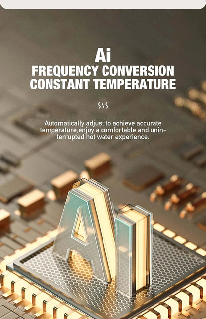 Calentador de agua instantáneo inteligente de pared con ducha eléctrica sin tanque y calentamiento rápido. Termostato para baño y cocina. 110V/220V