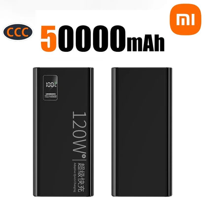Banco de energía Xiaomi de 500.000 mAh y 120 W, carga ultrarrápida, gran capacidad, para iPhone, Huawei y Samsung.