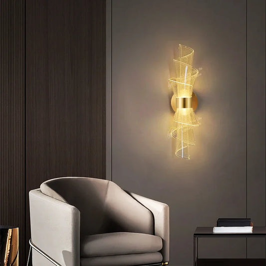 Aplique de pared LED, iluminación interior, decoración para el hogar, sofá, dormitorio, sala de estar, pasillo, mesita de noche, espejo de lujo, lámpara de pared nórdica