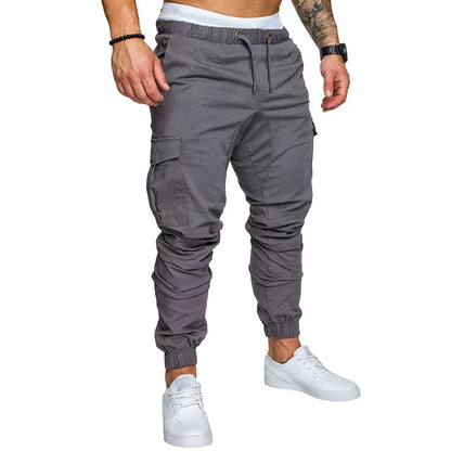 Pantalones deportivos finos de moda para hombre, pantalones casuales para correr, pantalones cargo de calle 2020, pantalones multibolsillos para hombre, pantalones deportivos para gimnasios y fitness para hombre.