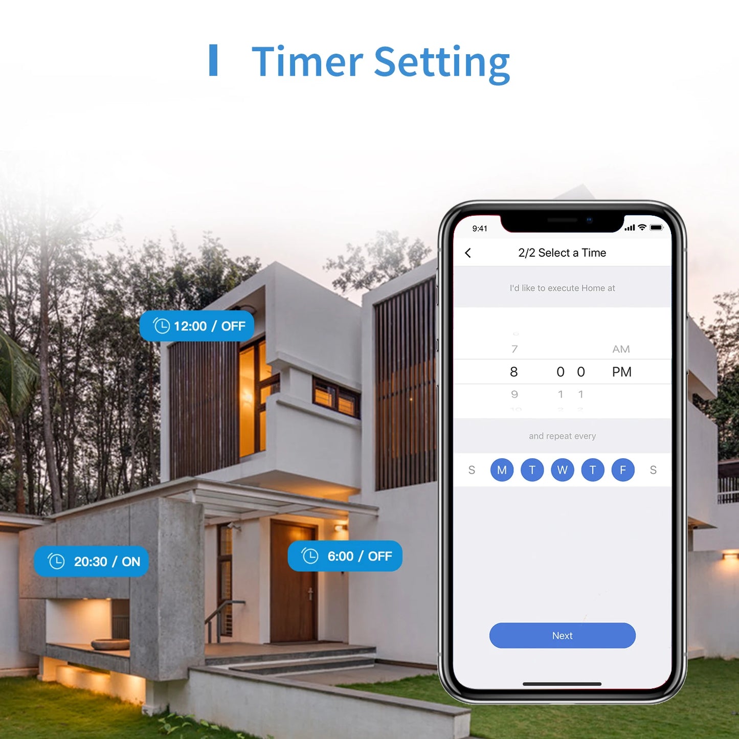 Enchufe inteligente para exteriores Meross HomeKit US con WiFi, 2 tomas de corriente con conexión a tierra, función de temporizador, compatible con Alexa, Google SmartThings