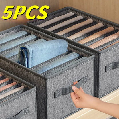 Armarios Organizador de ropa Pantalones Vaqueros Caja de almacenamiento Gabinete Organizador Cajones Ropa interior Calcetines Camisetas Organizadores de almacenamiento de armario