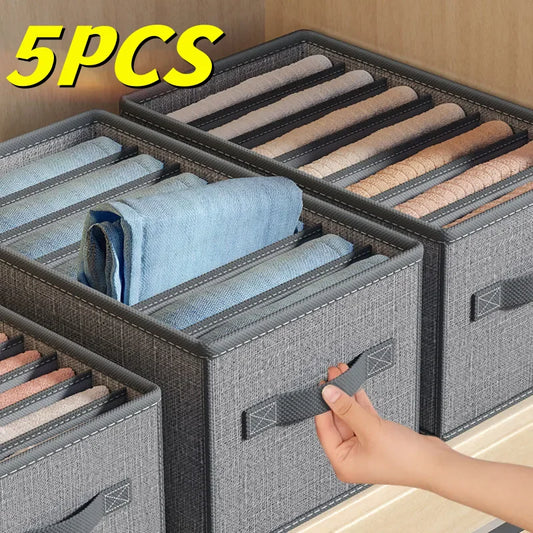 Armarios Organizador de ropa Pantalones Vaqueros Caja de almacenamiento Gabinete Organizador Cajones Ropa interior Calcetines Camisetas Organizadores de almacenamiento de armario