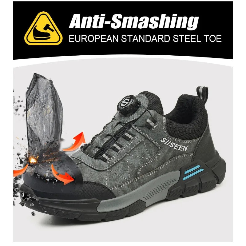 Nuevos zapatos de seguridad para hombre, zapatos de trabajo resistentes a perforaciones, calzado de protección para hombre, botas de trabajo resistentes al desgaste, botas tácticas.