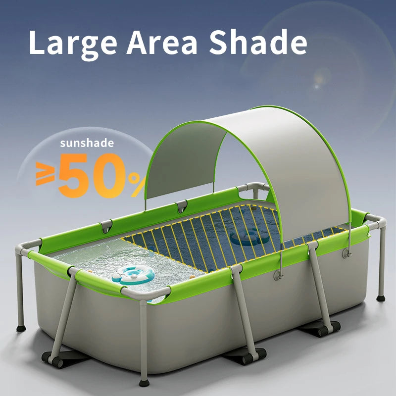 Piscina de verano inflable grande para familias con tobogán, juguetes inflables, juegos acuáticos al aire libre, piscina para bebés, patio trasero