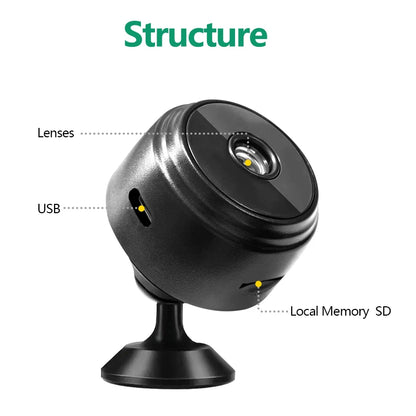 Monitor inteligente A9 HD Wifi, cámaras de vigilancia, videocámara con sensor, video web, seguridad para el hogar, seguridad inalámbrica